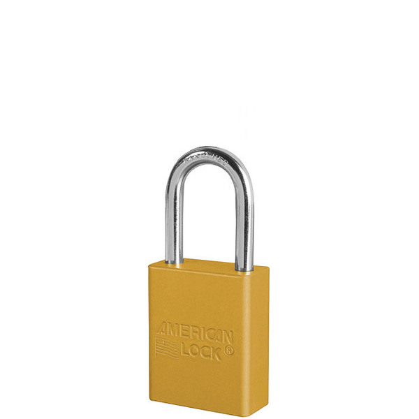 Master Lock Master Lock S-Series Aluminum Safety Padlock, 1.5" Shackle,  S1106YLW